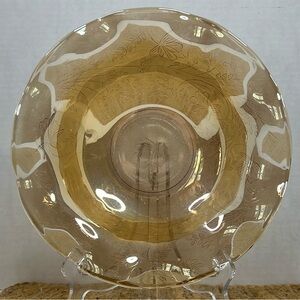 Vintage Jeannette Floragold‎ Louisa Iridescent Bowl Marigold Depression Glass